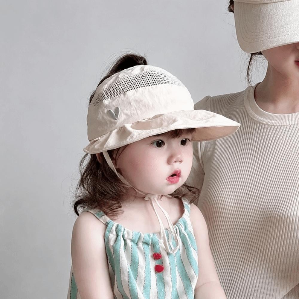 Lightweight Kids Cap Breathable Mesh Sunshade Hat Cute Large Brim Hat  Summer