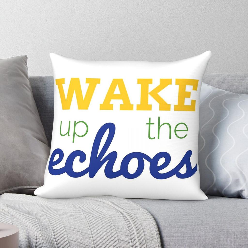 Wake Up The Echoes Square Pillowcase Polyester Linen Velvet Creative Zip Decorative Home Cushion Cover