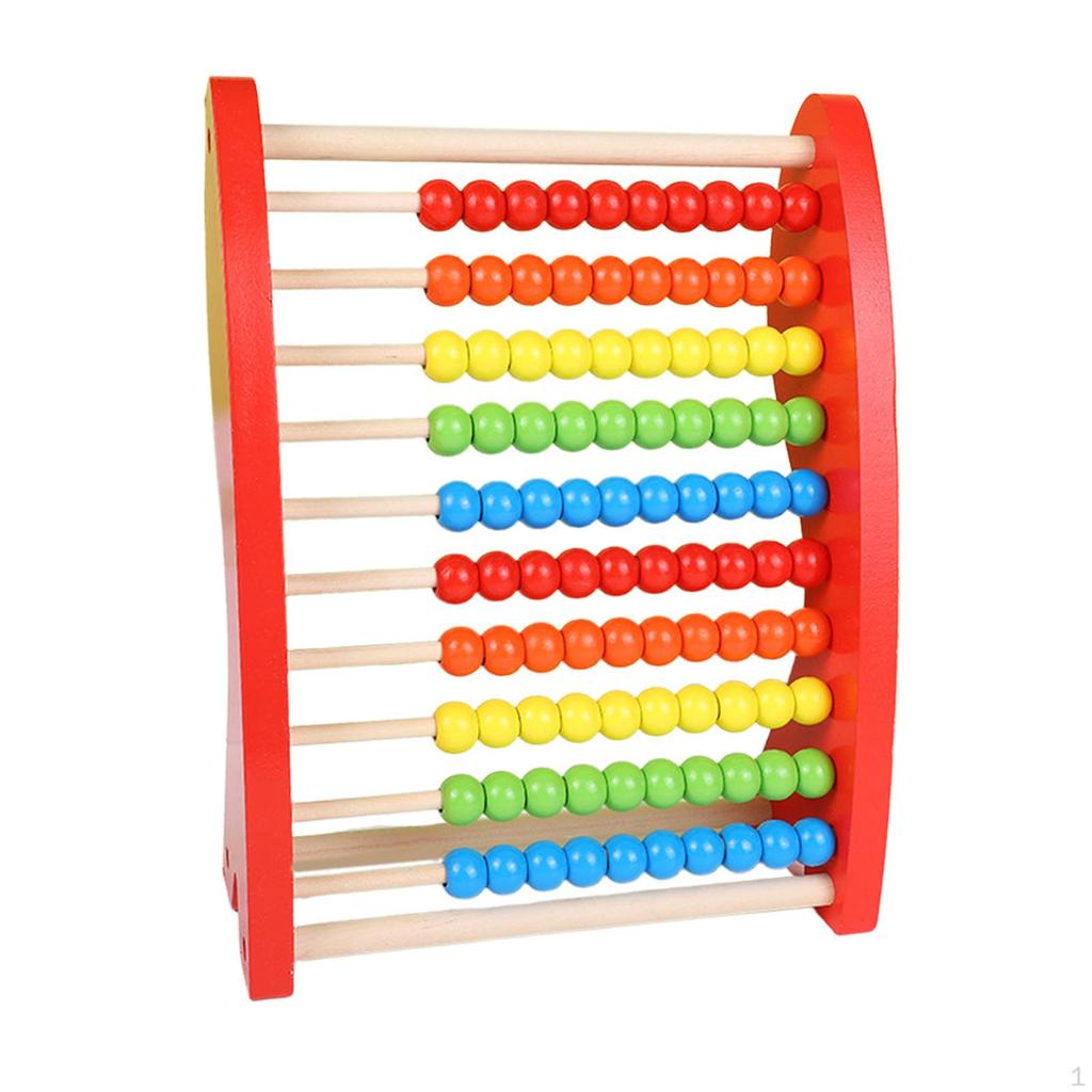 Abacus for Kids Math Counting Beads Frame Birthday Gifts Add Subtract Wooden