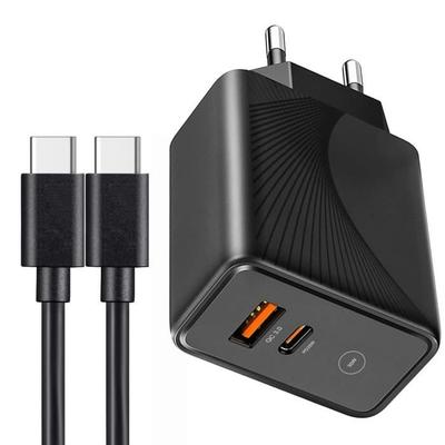 Быстрое зарядное устройство 30 Вт - Xiaomi - 12T - 2 порта - USB-C - Черный