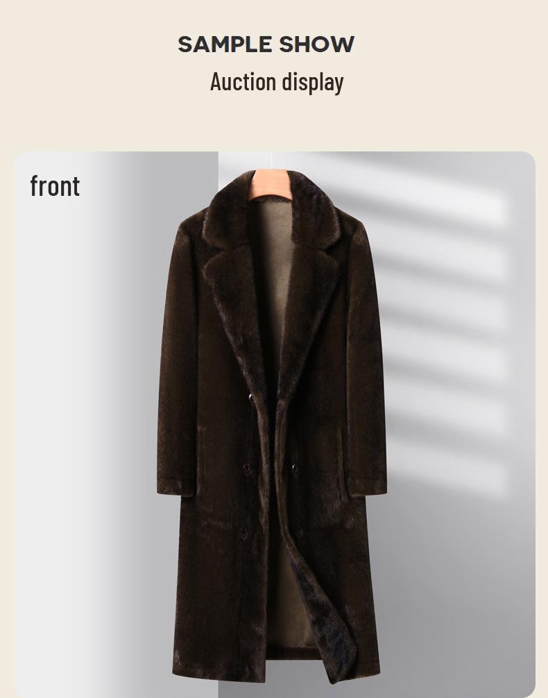 Мужская двусторонняя ветровка из меха норки 2025 года - Зимняя мода для среднего возраста