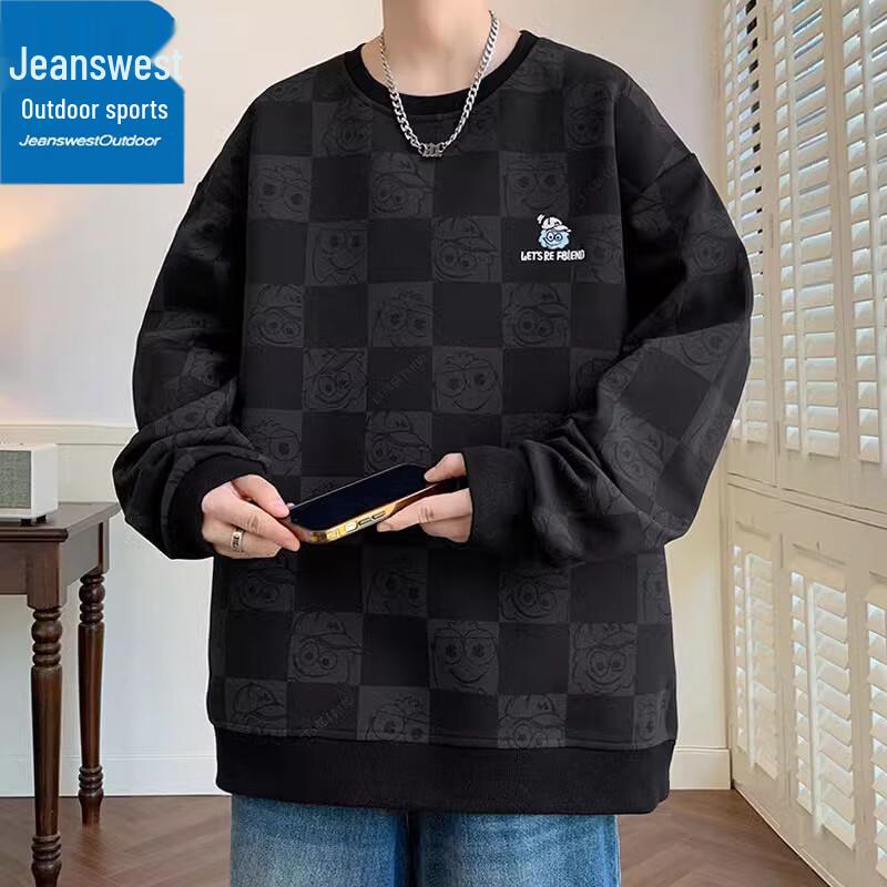 Мужская повседневная толстовка с принтом и длинным рукавом Jeanswest