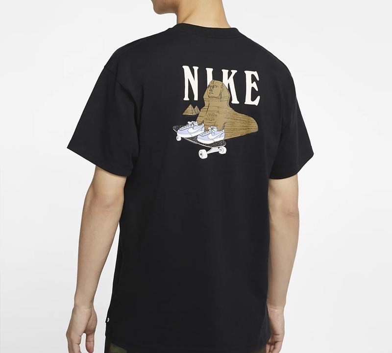 Nike T Shirts Men's Black Crew Neck Moderate Straight Fit CU0297-010