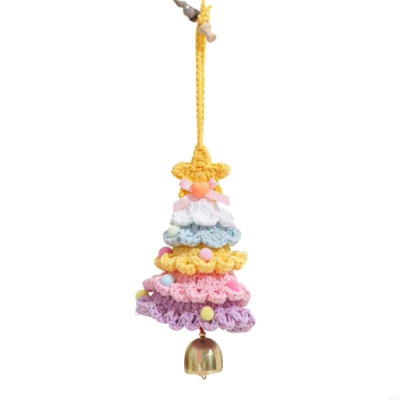 Knitted Christmas Tree Hanging Pendant Decoration With Accent Party Car Interior Decoration