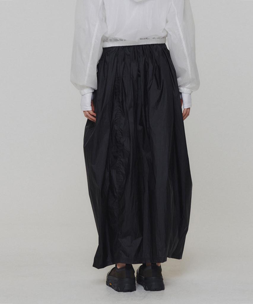 Amomento Layered Shirring Skirt_Black