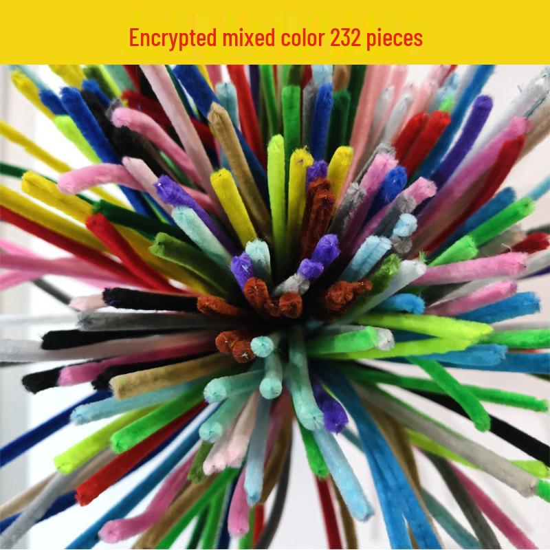 Набор разноцветных синельных проволок для творчества: Зашифрованные, изменяемые ершики для детских образовательных проектов