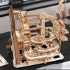 3D Wooden Puzzle Marble Run Set DIY Assemble Building Model Kits STEAM Educational Toys for Kids Adult Gifts, 3 Types
