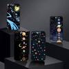 Фантастический пейзаж «Звездная ночь» Чехол для телефона Для iPhone 16,15,14,13,12,17,Pro Max,Plus Силиконовый Черный Чехол