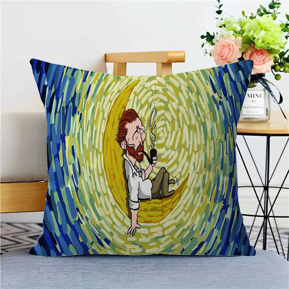 Painter Van Gogh Cushion Cover Pillow Cover Decor Pillowcase Printed Cushion Case For Couch