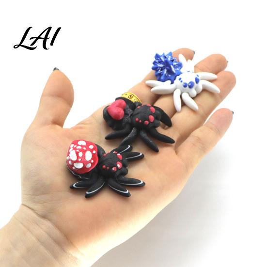 PLA Craft Gifts 3D Printed Spider Figurine Articulated Fidget Toy Movable Joints Ornamental Pieces for Windowsill Animal Creative Desktop Ornaments