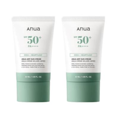 Воздушный Мягкий Физический Солнцезащитный Крем SPF50+ PA++++ 50 мл × 2