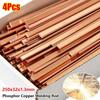 4Pcs Flat Flat Copper Electrode  for Mechanical Repair and Refrigeration Equipment
