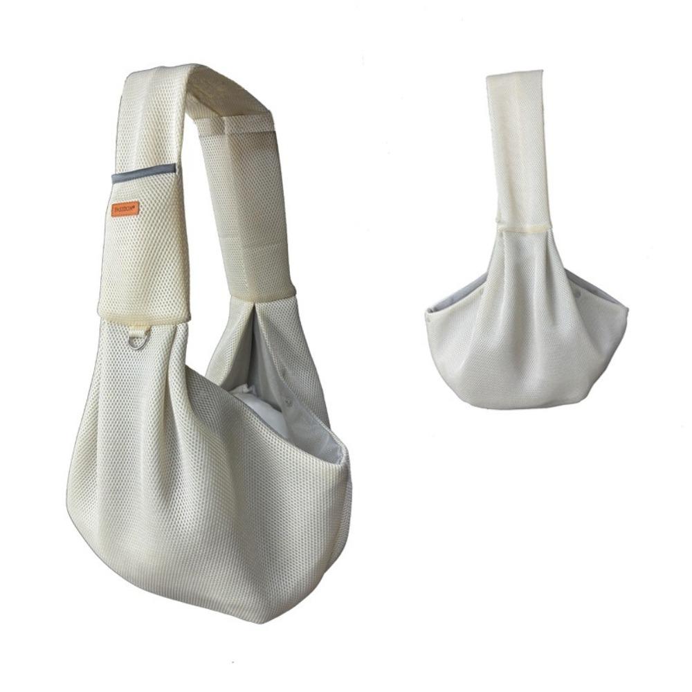 Tote Carrying Supplies Dog Bag Mesh Polyester Breathable Cat Puppy Sling Bag