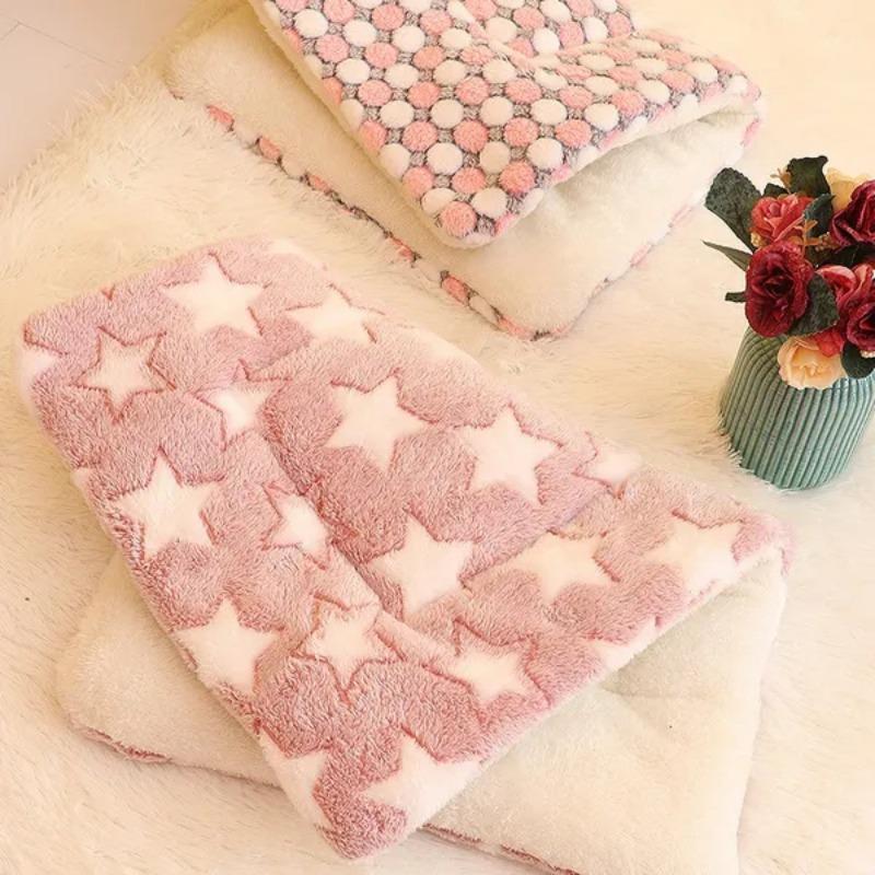 Мягкая фланель, утолщенный мягкий флисовый коврик для домашних животных, одеяло для домашних животных, коврик для кровати для щенка, собаки, кошки, диванная подушка, домашний ковер, сохраняющий тепло, спальный чехол
