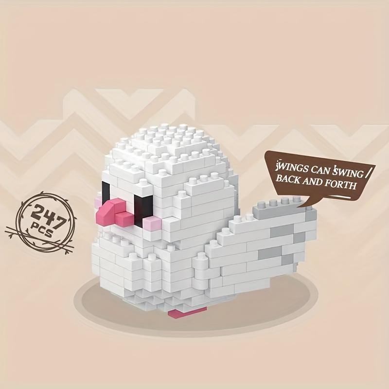 Креативные DIY Мультяшные Милые Птицы, Попугаи, Воробьи, Животные Строительные Блоки, Игрушки Модели для Сборки Птиц, Подарки для Домашнего Декора