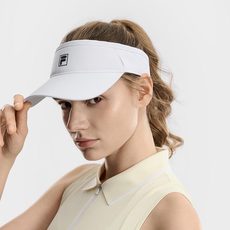 Fila ТЕННИС Классический Спортивный Тренировочный Теннис Универсальная Регулируемая Полиэстер Открытая Сверху Кепка Мужчины и Женщины Один Стиль Стиль Пары Нефритовый Белый A13U623231FWT