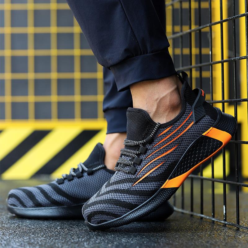 Мужская рабочая защитная обувь, рабочие кроссовки с защитой от проколов, мужская неразрушимая рабочая обувь, мужские ботинки, легкая мужская обувь, защитные ботинки