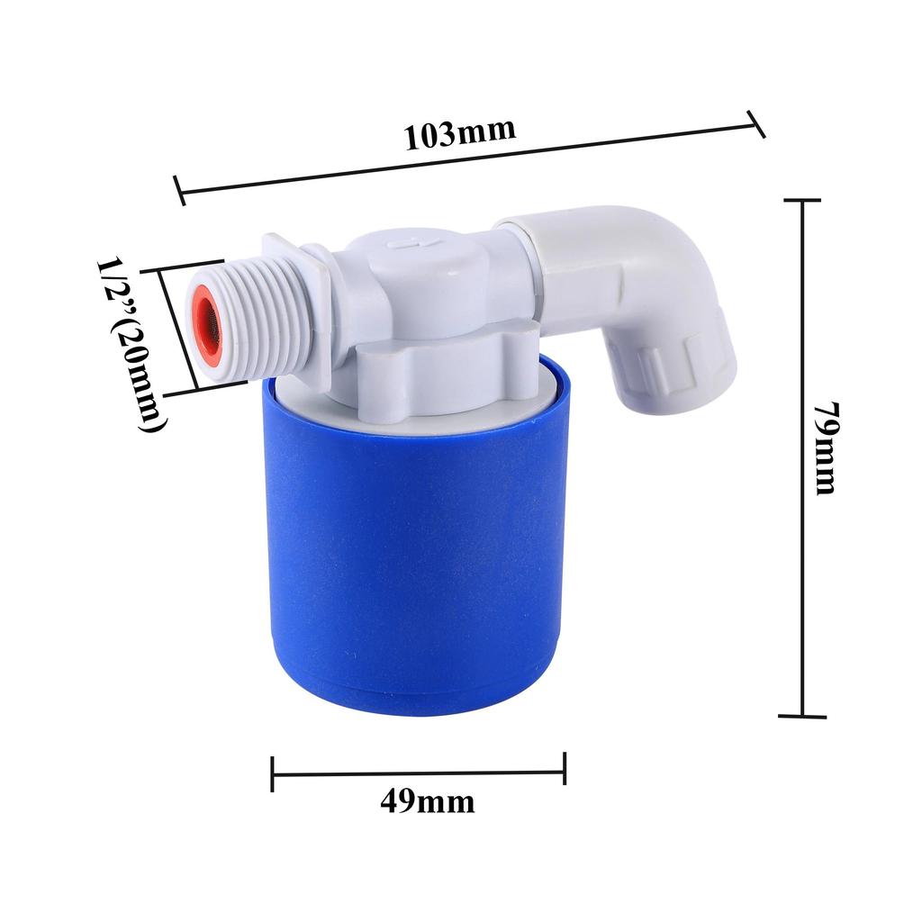 1/2-дюймовый автоматический клапан регулирования уровня воды, плавающий шаровой клапан башни, установленный внутри резервуара, вставной свободный впускной и выпускной клапан