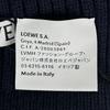 Pristine LOEWE Knit cap Logo design beanie Navy blue wool Women F540257X23 Used