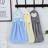 Penguin Hand Towel Hanging Coral Fleece Towel Kitchen Bathroom Lazy Hand Cloth Absorbent Cartoon Towel