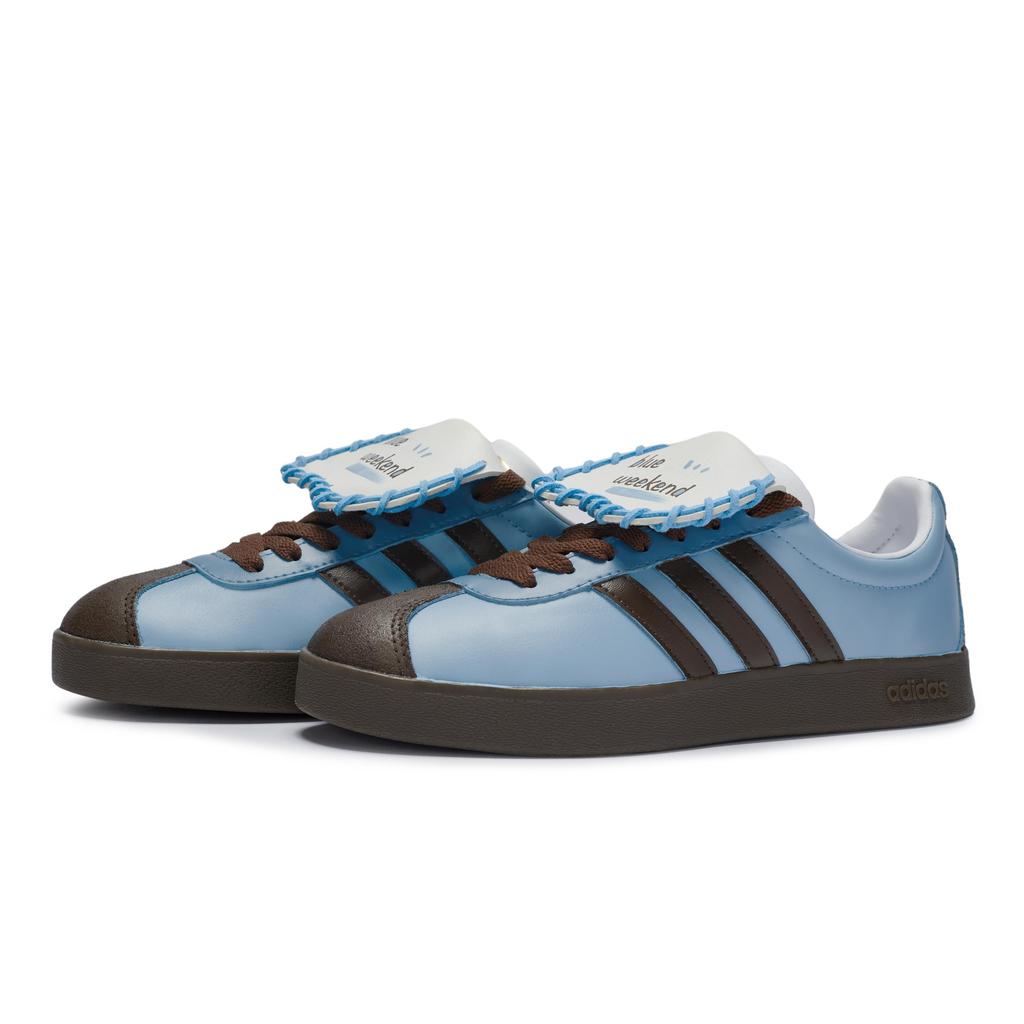 adidas Neo Vl Court 811 Производство, Maris Sal Молочный Кофе Низкие Кроссовки для Скейтборда Унисекс Синий Коричневый ID6015(Команда80-)