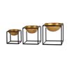 Decorative Bowls - 3 Pieces - Metal - Black Gold - Elegant and Sophisticated