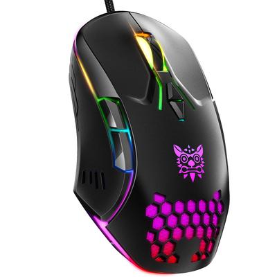CW902 Проводная игровая мышь с 7 клавишами и подсветкой RGB, игровая мышь для ПК, перезаряжаемая клавиатура с разрешением 6400 точек на дюйм, компьютерная мышь для ноутбука