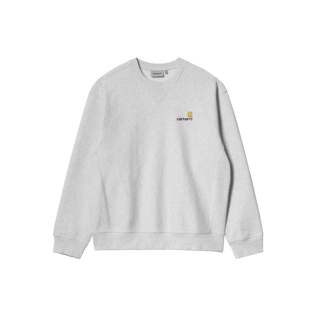 Carhartt WIP Свитшот American Script Пепельный Хизер Мужской Уличная одежда I025475-482-XX