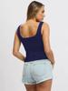 Y2k Sexy Crop Top With High Elastic Polyester For Streetwear Girls