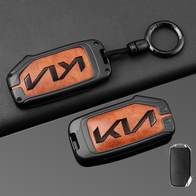 Leather Car Key Cover Case For KIA Sportage 2023 R GT Stinger Ray Sorento Ceed Cerato Forte Niro Soul h3 Telluride 2020 K5 K8 2022