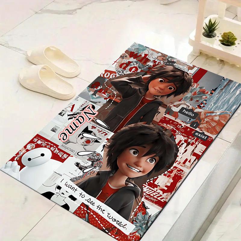 Custom 1Pc Baymax Adventure Cityscape Rug Office Carpet Indoor Outdoor Entrance Doormat Nonslip Soft And Comfortable Living Room D9165