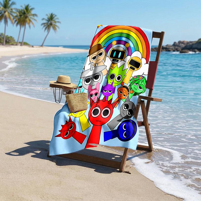Sprunki Fashion Beach Towel: Ideal for Summer Adventures Soft, absorbent and quick drying suitable for swimming and bathing