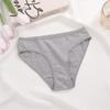 Mid-waist Cotton Panty For Women Sexy Solid Color Lingerie Soft and Breathable Underwear