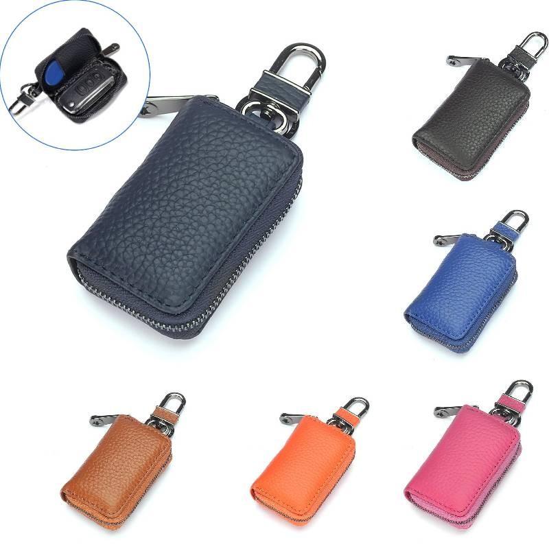 Модный чехол для ключей из натуральной кожи для мужчин и женщин, легкий, прочный аксессуар различных оттенков