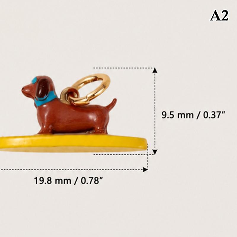 Copper Surfing Dog Hanging Ornaments Hand Painted Multiple Breeds Diy Pendant Charms For Coastal Home Decor Holiday Gifting