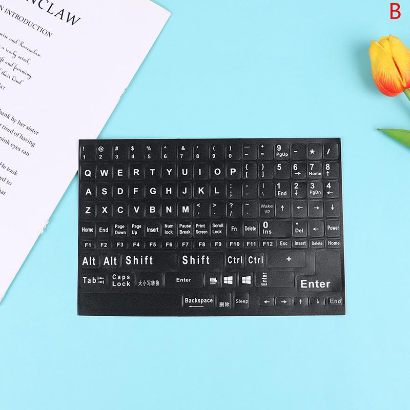Английская Полная Клавиатура Матовые Прозрачные Наклейки для Клавиатуры Компьютерный Ноутбук
