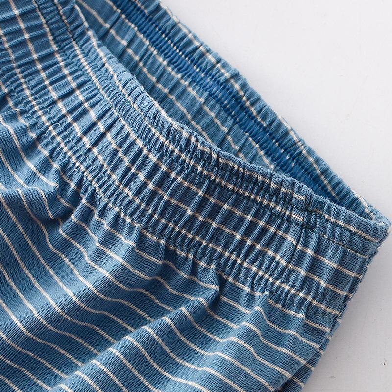 Новое мужское нижнее белье, мужские боксеры, шорты, повседневные хлопковые трусы для сна, мягкие трусы, полосатые клетчатые свободные трусы, удобная домашняя одежда