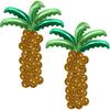 Набор из 110 шаров Кокосы и Листья Пальмы 10 Штук Фольгированный Шар с Листьями Кокосовой Пальмы 100 Штук 12-дюймовые Коричневые Латексные Шары для Гавайской Вечеринки Луау Пляжа