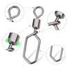Swivel Corrosion Resistant Hook Snap Pin Fishing Line Connector Interlock Snap Fishing Swivels