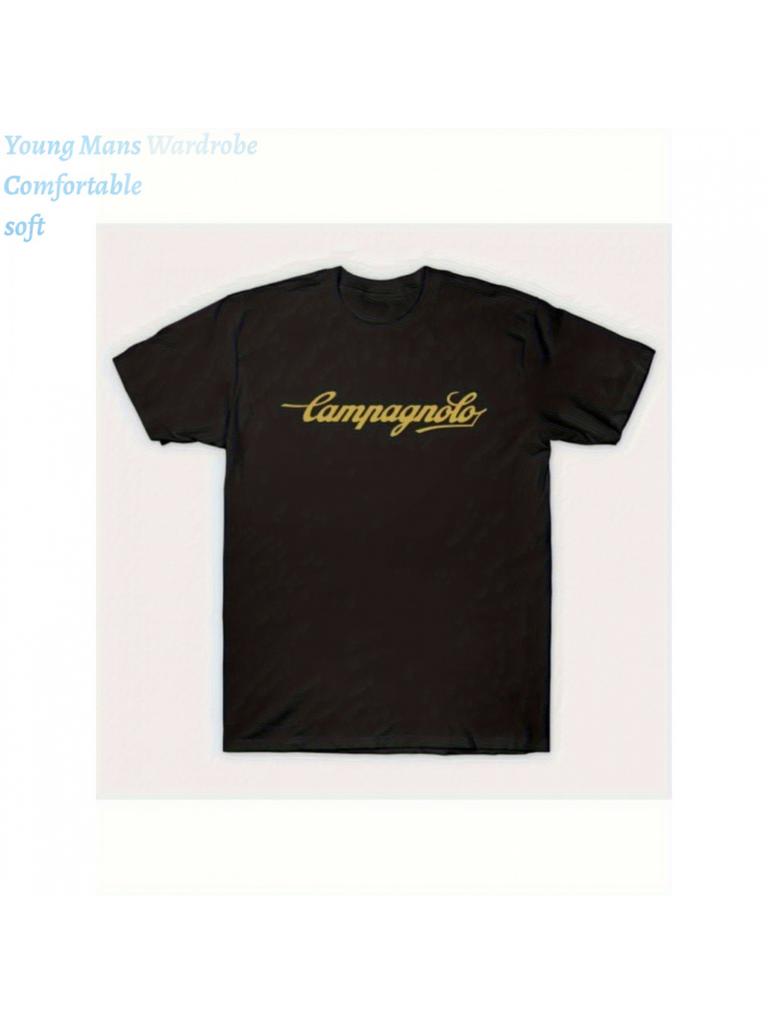 Мужская ретро-футболка для велоспорта Campagnolo - Ретро-стиль Y2K с принтом букв, разработанная для любителей велоспорта - Мужская летняя...