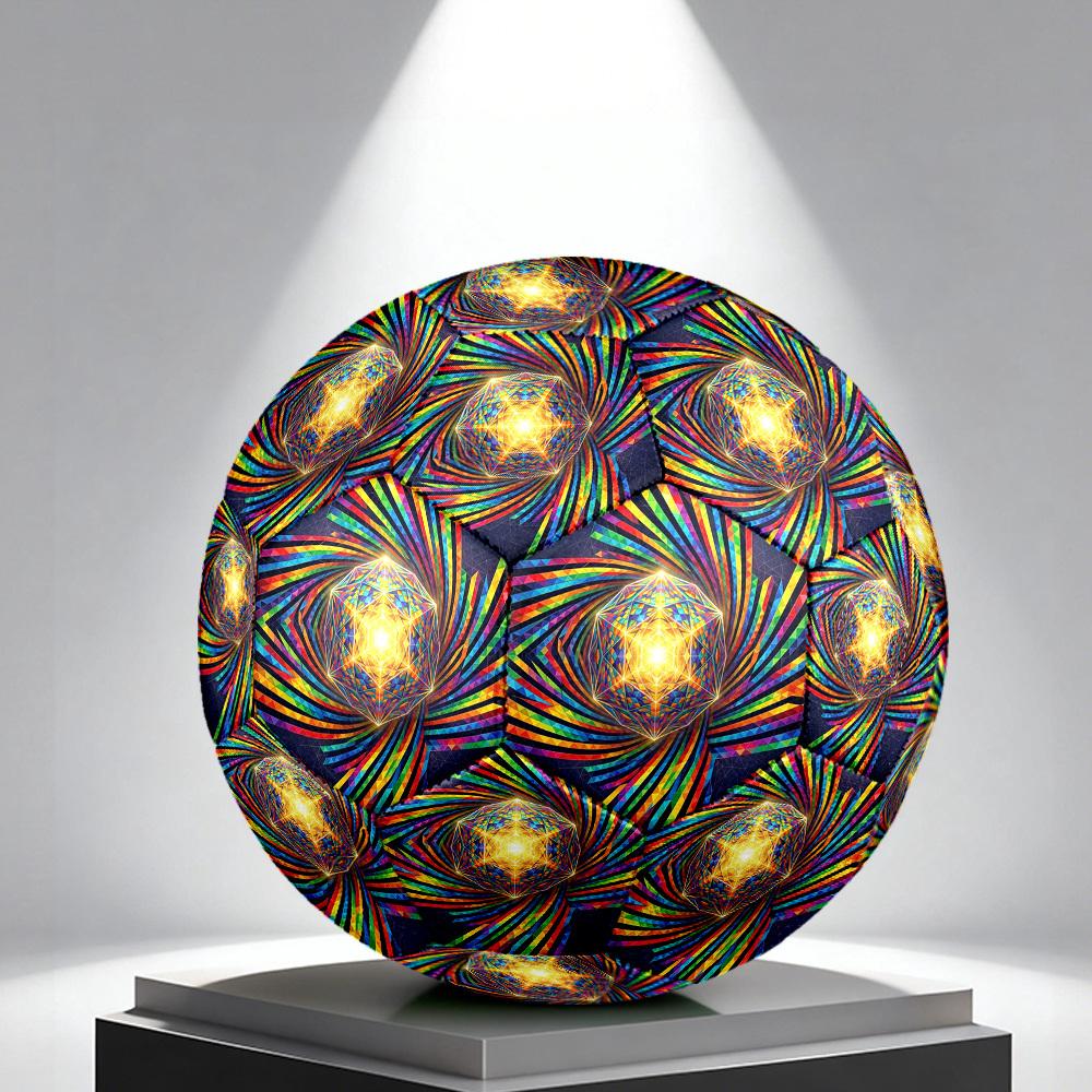 1pc Colorful Kaleidoscope Themed Soccer Ball, Size 5, Lightweight PVC Material, Outdoor Training Soccer Ball Gift. q62265