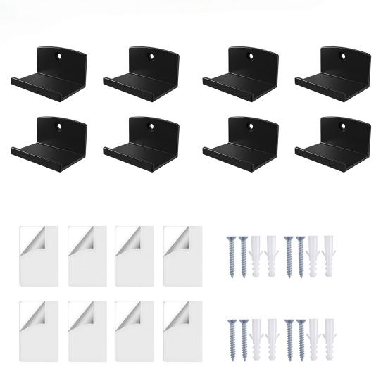 Wall Mounted Album Holder Adhesive Vinyl Record Mounts, Easy Installation Acrylic Floating Display for Dorm Shelves, Strong Hold Displaying