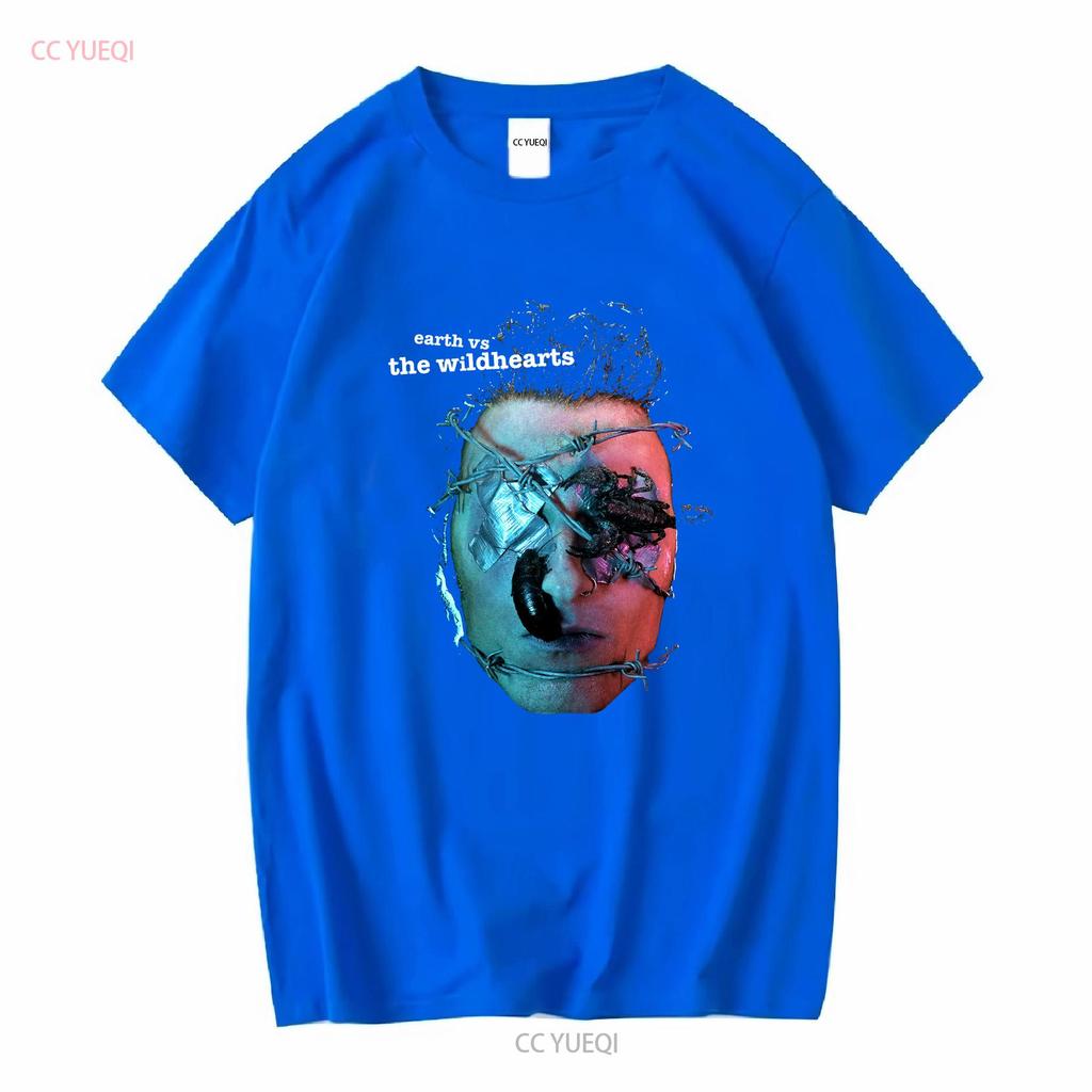 The Wildhearts Earth Vs wildhearts T Shirt NEW OFFICIAL vintage Washed Stylish graphic Slightly homme Comfortable Soft