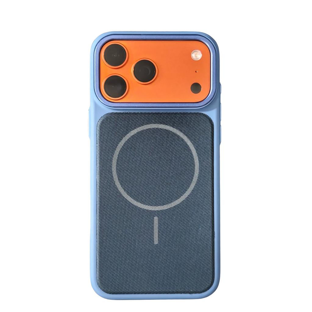 Модный оригинальный магнитный чехол TechWoven для телефона, подходит для iPhone 17 Promax 16 15 Pro Max, задняя крышка с окном для IC-карты и кнопкой-чипом