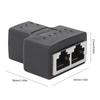 5 PCS 1 Into 2 Three Way RJ45 Ethernet Splitter Adapter Wire Extender  Internet Network Extension