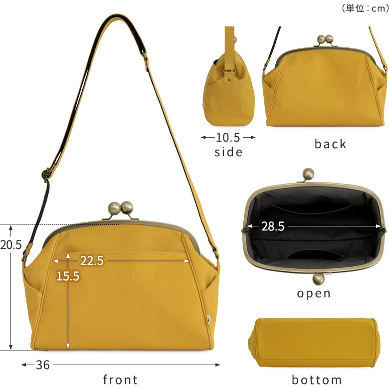 AYANOKOJI Large Clasp Shoulder Bag Pattern Crossbody Shoulder Bag for Commuting Made in Japan (Arabesque Green) Women's