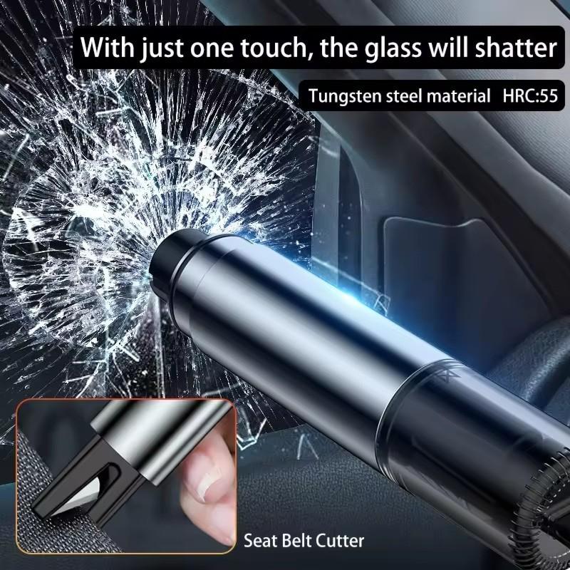 Aluminum Alloy Safety Hammer For Vehicle Rescue-Seatbelt Cutter Included Emergency Car Escape Tool