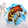 1pc Ice Age Characters Auto Open Close Umbrella, Portable Folding Design with 8-Rib Iron Frame, Outdoor for Fans, Travelers, Daily Use, Gift