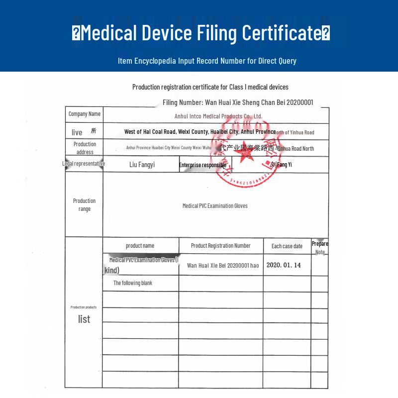 Inco Medical Disposable Powder-Free PVC Gloves
