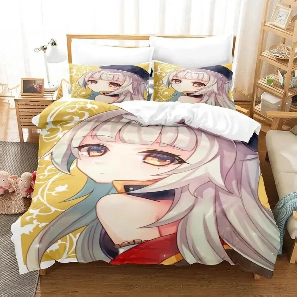 Azur Lane Художественное постельное белье Односпальное Двуспальное Полный Queen King Размер Постельное белье Взрослый Детская спальня Комплекты с пододеяльником 3D Печать Комплект постельного белья